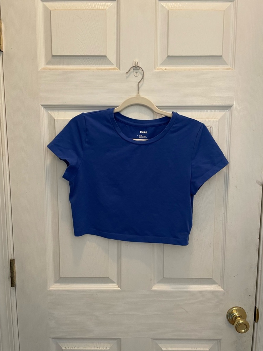 TNA Colbalt Blue Crew Neck Crop Tee